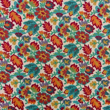 BA271 - Gobelinstof “Floral Folk” – Multikleurig bloemmotief