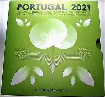 3,88 Euro,munten set 1 Cent-2 Euro 2021 Portugal Republik, Verzenden