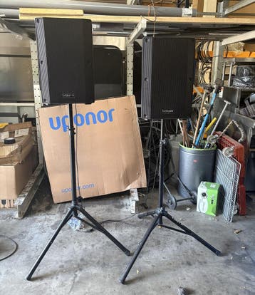 Vonyx VSA120S, geluidsinstallatie met Bluetooth en stands, Ophalen of Verzenden, Nieuw in verpakking