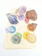 Chakra set 7 stenen ruw, Verzamelen, Mineralen en Fossielen, Ophalen of Verzenden