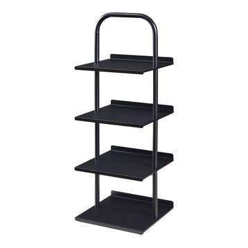 Schoenenrek Poytya met 4 planken zwart 96x34x32 cm [en.casa], Verzenden, Nieuw