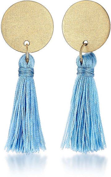 Elli Oorbellen Oorringen cirkel boho geo kwastje trend mat, Verzenden, Nieuw
