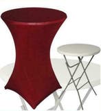 Statafelhoes voor statafel 80 tot 85 cm bordeaux tafelrok, Ophalen of Verzenden, Nieuw in verpakking, Horecatextiel