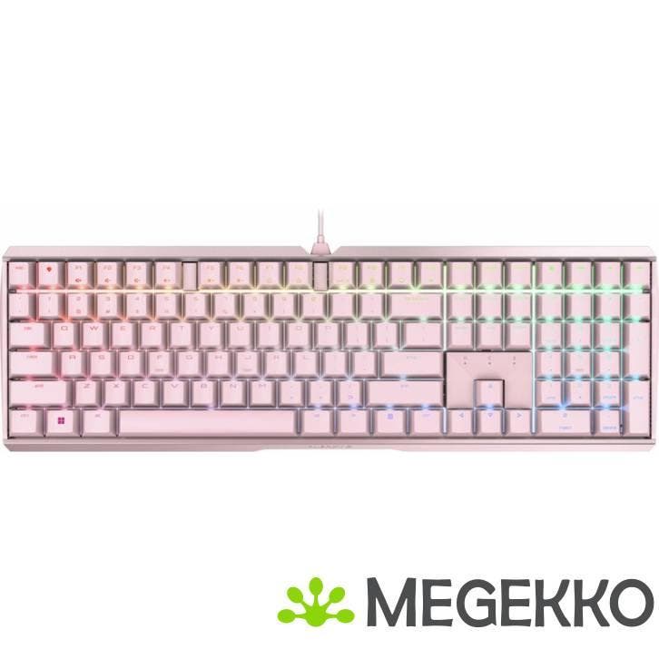 Cherry MX Board 3.0S RGB Roze Cherry MX Brown, Computers en Software, Toetsenborden, Nieuw, Verzenden