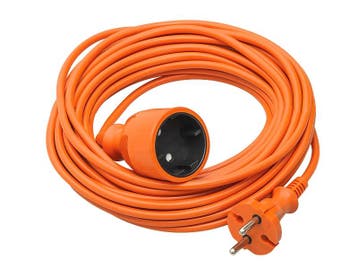 Verlengkabel 10 Meter Oranje 2x1,0mm Geen Aarding, Ophalen of Verzenden, Nieuw