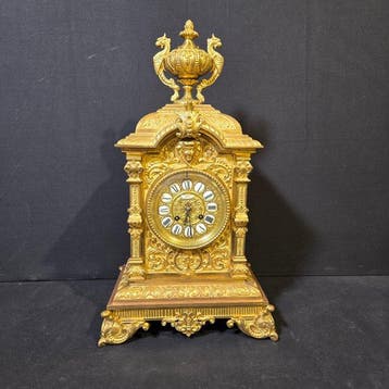 Tafelklok Napoleon III stijl - Verguld brons - 1850-1900 -