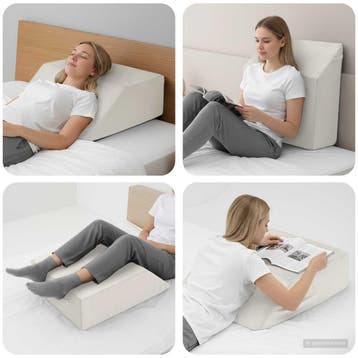 vidaXL Been Kussen 63 x 52 x 19,5 cm Stevig PU Schuim Wit, Verzenden, Nieuw, Wit