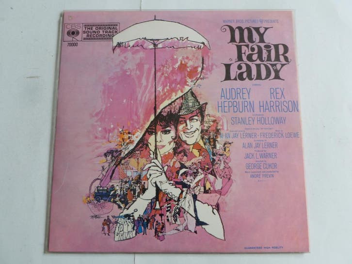 My Fair Lady - Audrey Hepburn, Rex Harrison (LP)CBS70000, Cd's en Dvd's, Vinyl | Filmmuziek en Soundtracks, Zo goed als nieuw