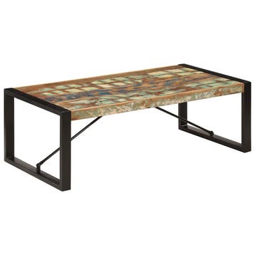vidaXL Salontafel 120x60x40 cm massief gerecycled hout, 100 tot 150 cm, Verzenden, Nieuw, 50 tot 100 cm