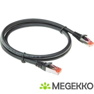 ACT Zwarte 10 meter PVC U/FTP CAT6A high flexibility, Verzenden, Nieuw
