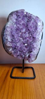amethist paarse amethistkwarts - Hoogte: 29 cm - Breedte: 17