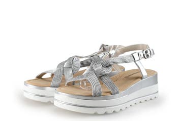 Papermoon Sandalen in maat 38 Zilver, Overige kleuren, Verzenden, Sandalen of Muiltjes, Zo goed als nieuw