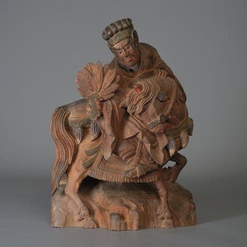 Figuur van Shoriken  (Zhongli Quan) - Veelkleurig hout,