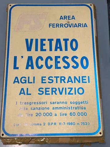 Ferroviere dello Stato - Emaille bord - Aluminium