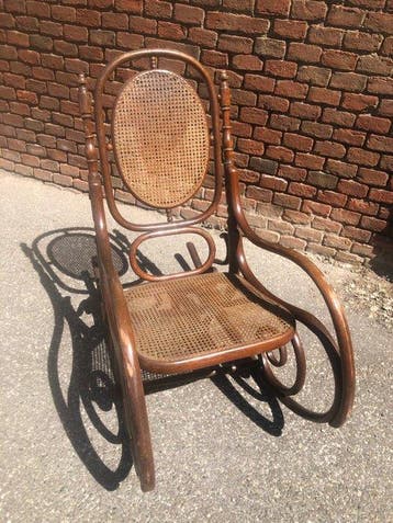 Stoel - hard hout - Schommelstoel - Thonet-stijl