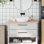 vidaXL Wastafelblad 100x60x1,5 cm massief beukenhout, Huis en Inrichting, Keuken | Keukenelementen, Verzenden, Nieuw, Bruin