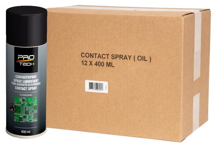Pro tech contactspray 12 stuks, 400ml, Doe-het-zelf en Verbouw, Gereedschap | Machine-onderdelen en Toebehoren, Nieuw, Verzenden