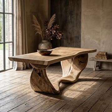 Eettafel Suarhout Unieke Houten Poot - 300cm | World of, Huis en Inrichting, Ophalen of Verzenden, Nieuw