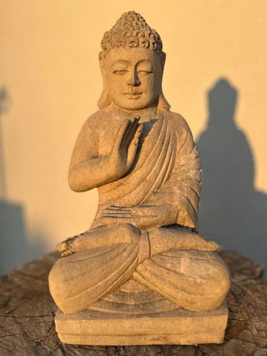 Antica statua del Buddha - sculptuur - Buddha - Indonesië, Antiek en Kunst, Kunst | Niet-Westerse kunst