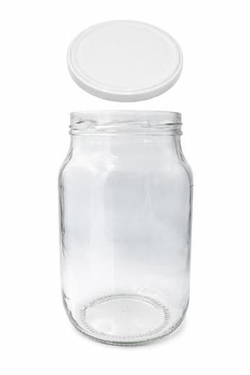 Glazenpot 1.7 liter met witte deksel, Verzenden, Nieuw
