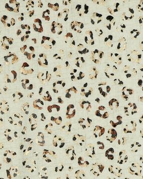 Linnen Viscose Folie Panter Naturel, Hobby en Vrije tijd, Stoffen en Lappen, Overige kleuren, Nieuw