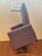 Fitform Sta- Op stoel uitgevoerd in paars leder, goede staat, Huis en Inrichting, Fauteuils, Minder dan 75 cm, Ophalen of Verzenden