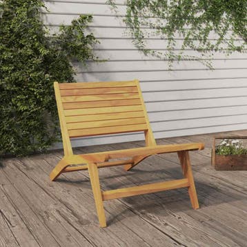 vidaXL Tuinstoel massief teakhout, Tuin en Terras, Tuinstoelen, Verzenden, Nieuw, Teakhout