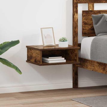 vidaXL Nachtkastje 2 st Gerookt eiken 40 x 31 x 15 cm, Minder dan 45 cm, Verzenden, Nieuw, Minder dan 55 cm
