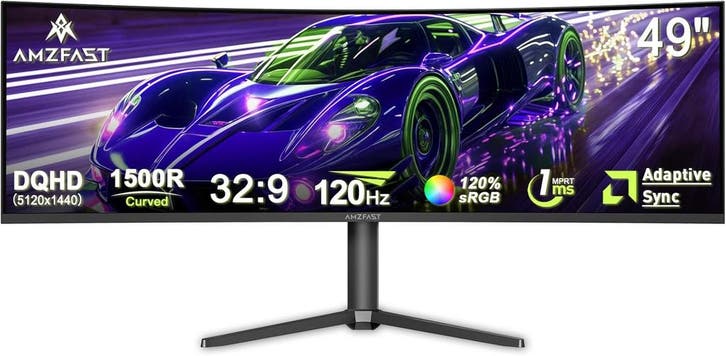 Gaming Monitor - Beeldscherm computer - 49 inch - Curved - 1, Computers en Software, Monitoren, Zo goed als nieuw, Verzenden