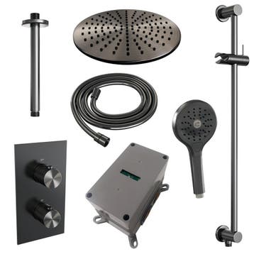 Brauer Gunmetal Carving Thermostatische Regendoucheset, Ophalen of Verzenden, Nieuw