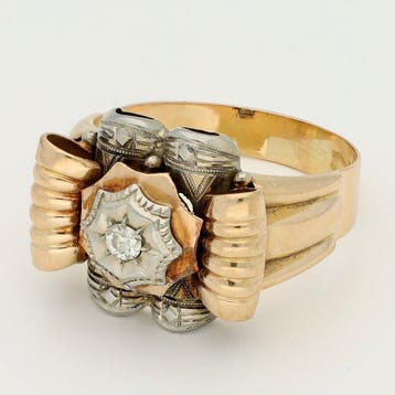 Ring - 18 karaat Roségoud, Witgoud Diamant (Natuurlijk) -, Nieuw