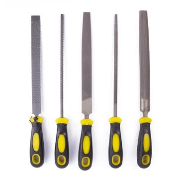 Hofftech IJzervijlen en houtraspen set - 5-delig - rubber..., Ophalen of Verzenden, Nieuw