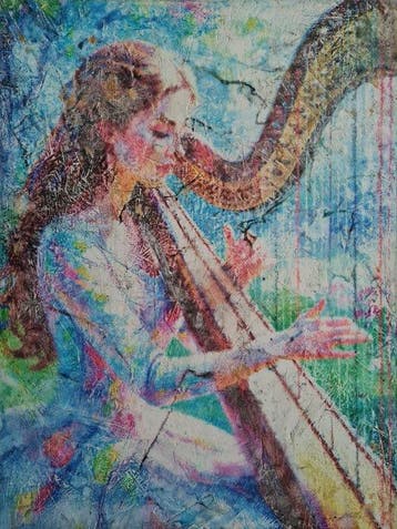 Alessio Mazzarulli - Playing a harp (n.705)