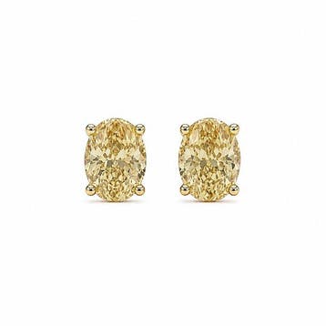 Oorbellen - 14 karaat Geel goud - 5.24ct. tw. Geel Diamant, Sieraden, Tassen en Uiterlijk, Oorbellen, Nieuw