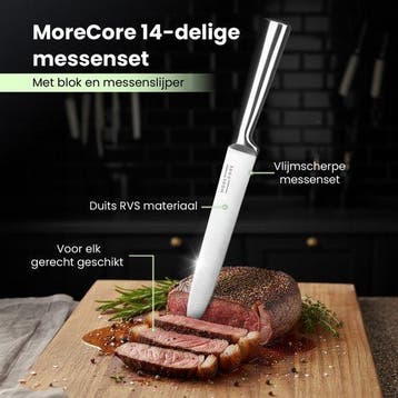 2dekans | MoreCore Messenset met Blok en Messenslijper -, Ophalen of Verzenden, Zo goed als nieuw