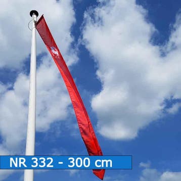 NR 332: Wimpel Twentse Ros 300 cm met stokje, Nieuw
