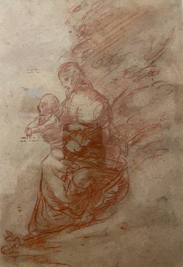 Scuola italiana (XVII) - Madonna mit Kind