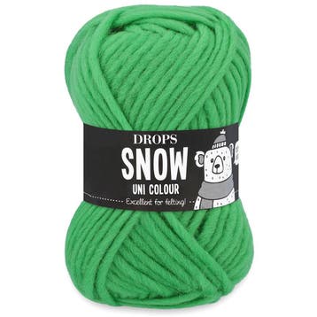 DROPS Snow Uni Colour - 103 papegaai groen - Wol Garen, Ophalen of Verzenden, Nieuw
