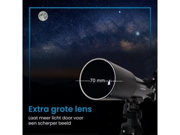 ODESSEY Black Hole Series - Refractor Telescoop - 250X Zoom, Audio, Tv en Foto, Optische apparatuur | Verrekijkers, Verzenden