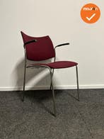 Vergaderstoel - Casala - Rood gestoffeerd (Vergaderstoelen), Vergader- of Presentatieruimte, Ophalen of Verzenden, Gebruikt, Stoel