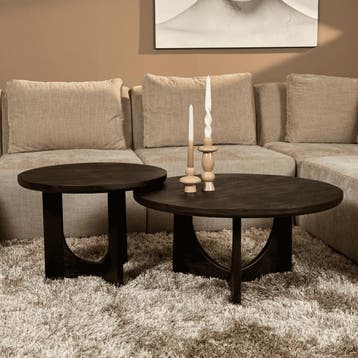 Salontafel Guus | Zwart | 80 cm | Starfurn, Ophalen of Verzenden, Nieuw