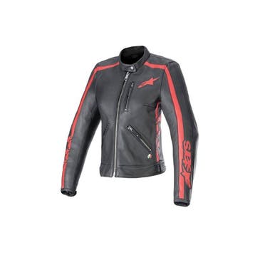 Alpinestars Stella Dyno Leren Jas Zwart Haute Rood, Motoren, Nieuw met kaartje, Verzenden, Jas | leer, Alpinestars