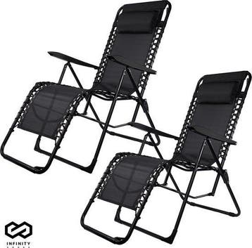 2dekans | Infinity Goods Opvouwbare Tuinstoelen set van 2-, Tuin en Terras, Ophalen of Verzenden, Zo goed als nieuw