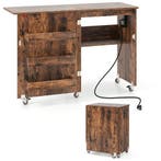 LIVSK Opklapbare Naaitafel - Oplaadstation met USB en Type-C, Verzenden, Nieuw