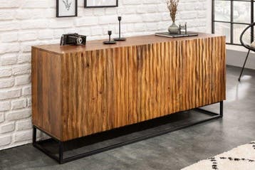 Massief dressoir AMAZONAS 160 cm mangohout naturel, Ophalen of Verzenden, Nieuw