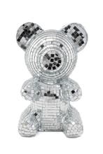 Teddybeer 19 cm Spiegeltjes Zilver Beer Discobal Pop Beeld S, Ophalen of Verzenden, Nieuw, Feestartikel, Carnaval