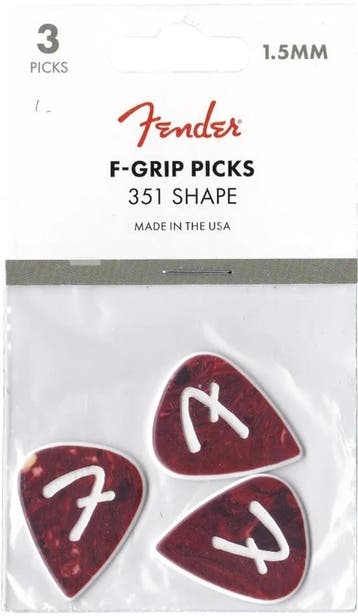Fender F Grip 351 Pick Shell plectrum 1.50 mm 3-pack, Muziek en Instrumenten, Instrumenten | Toebehoren, Ophalen of Verzenden