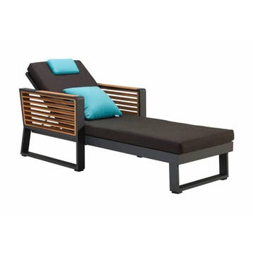 New York ligbed aluminium antraciet, Tuin en Terras, Ligbedden, Ophalen of Verzenden, Nieuw, Aluminium