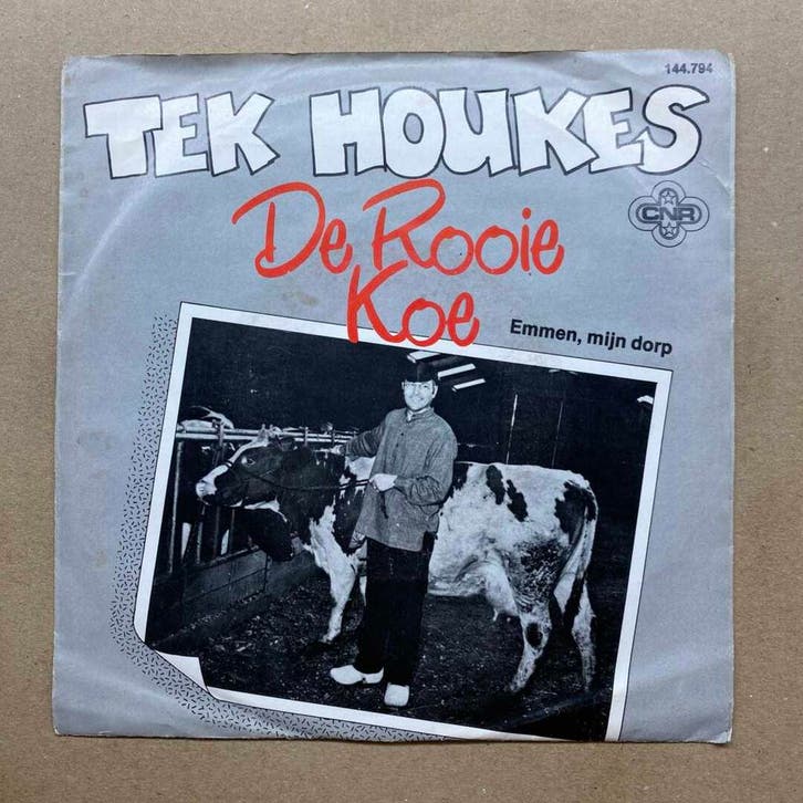 Tek Houkes – De Rooie Koe / Emmen, Mijn Dorp (1-7-Vinyl-Sin, Cd's en Dvd's, Vinyl Singles, Ophalen of Verzenden