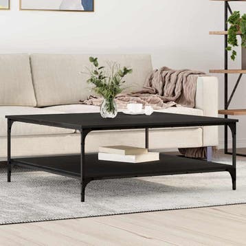 vidaXL Salontafel Zwart eiken 100 x 100 x 40 cm Bewerkt hout, Huis en Inrichting, Verzenden, Nieuw, 65 cm of meer, Minder dan 55 cm